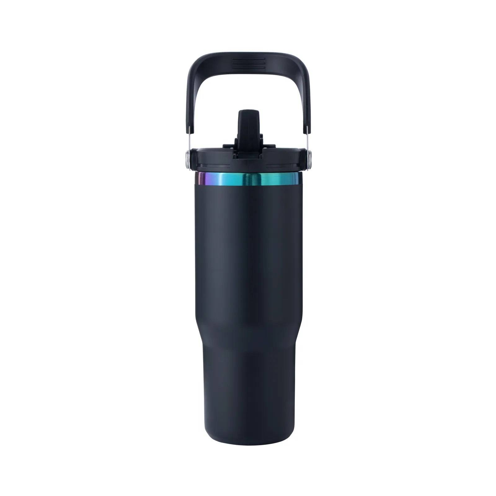 xTool - Stainless Steel Tumbler with Handle and Straw - Black to Iridescent (30oz/0.88L)