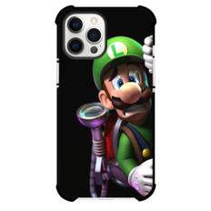 Luigi's Mansion Case For iPhone Samsung Galaxy Pixel OnePlus Vivo Xiaomi Asus Sony Motorola Nokia - Luigi Scared 3D Art Black Background