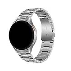 Inga luckor metallband for Samsung Galaxy Watch 7/7 LTE 44mm Watch6 4 5Pro 45mm 44mm 40mm armband i rostfritt stål(Silver,For Watch 6 44mm)