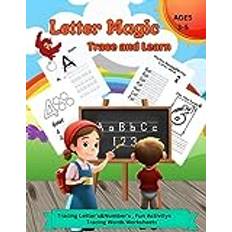 Letter Magic: Trace and Learn, Kindergarten and Kids Ages 3-5,Preschool writing Workbook with Sight words