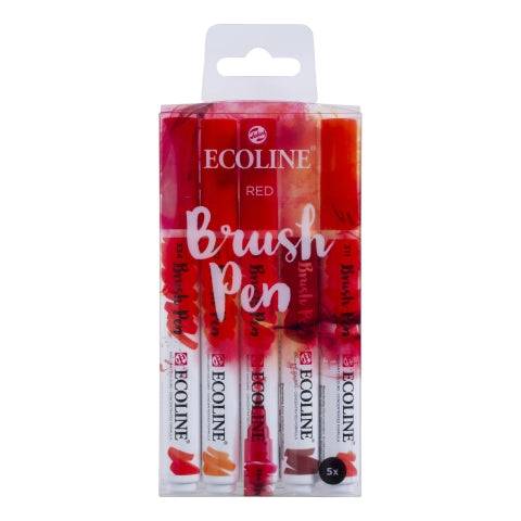 Talens Ecoline Brush Pen set 5 Red Standard