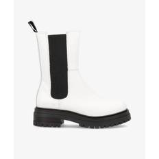 960 - Høj Chelsea Støvle - White/black - Hvid-sort / 37