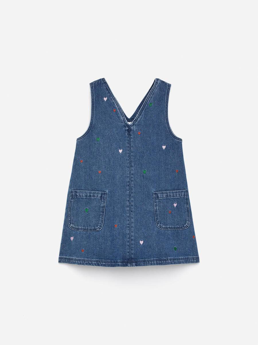 ARKET Klänning I Denim Med Brodyr -Blå, 92