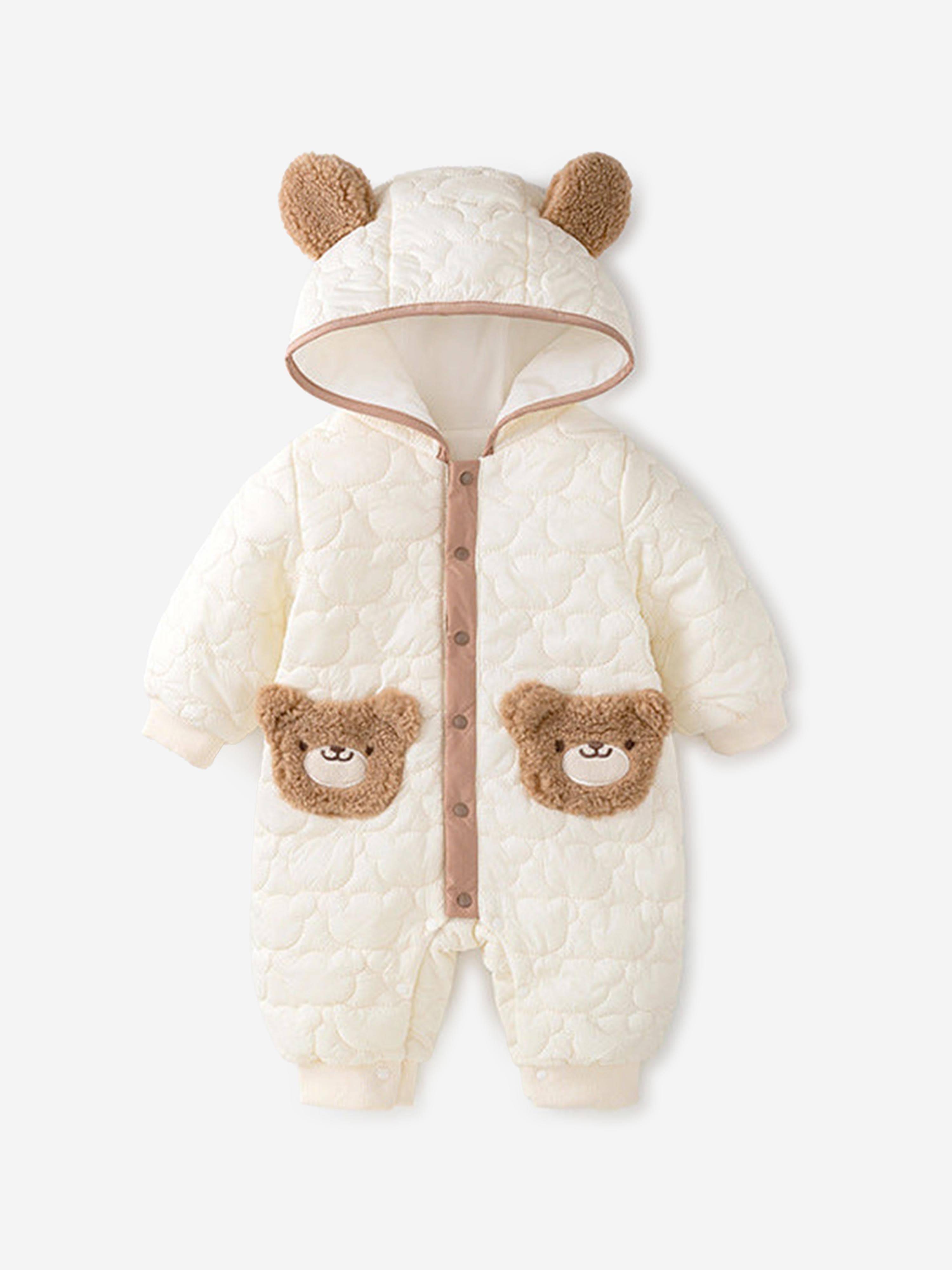 Cozy Crew Club Baby The Friendly Bear Puffy Suit in Ivory - Ivory / 0 - 6 Mths (0 - 6 Mths)