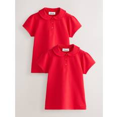 Clarks Clarks Red Short Sleeve School polo Shirts 2 Pack - 110116cm