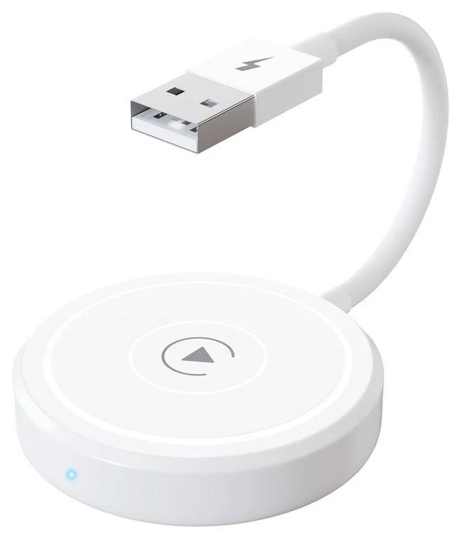 Trådlös Apple CarPlay-adapter - USB-A/USB-C - Vit - vit