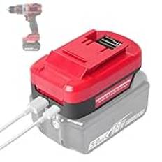 QUPERR MT18EIN USB-batteriadapter för Makita 18V-batteri, fungerar för Einhell 18V sladdlösa elverktyg, batterikonverterare med USB/Typ-C-laddningsport (endast adapter)