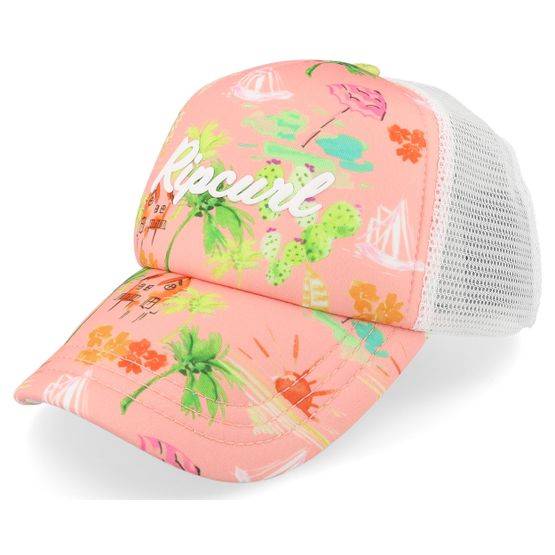 Rip Curl - Rosa trucker Keps - Kids Vacation Club Shellcoral Trucker @ Hatstore