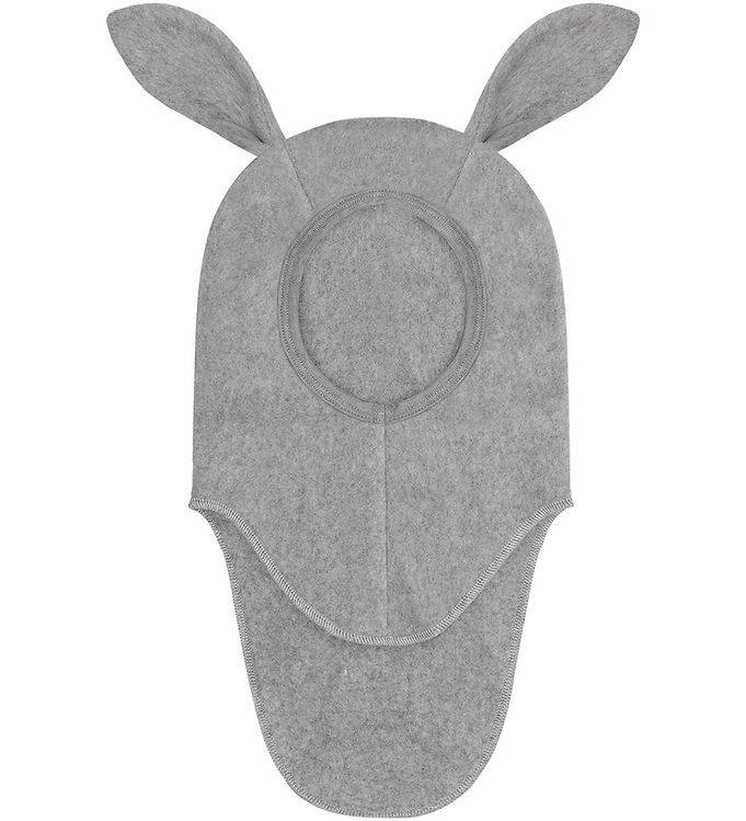 Huttelihut Balaklava - Fleece - Enkel - Medium+ Grey Melange m. - Huttelihut - 1-2 år (80-92) - Balaklava - Singel