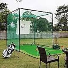 ISAKEN Golfövningsnät, golfpanel i nät, gol,f träffnät, bärbara golfträningshjälpmedel för inomhus och utomhusbruk 3 x 3 m