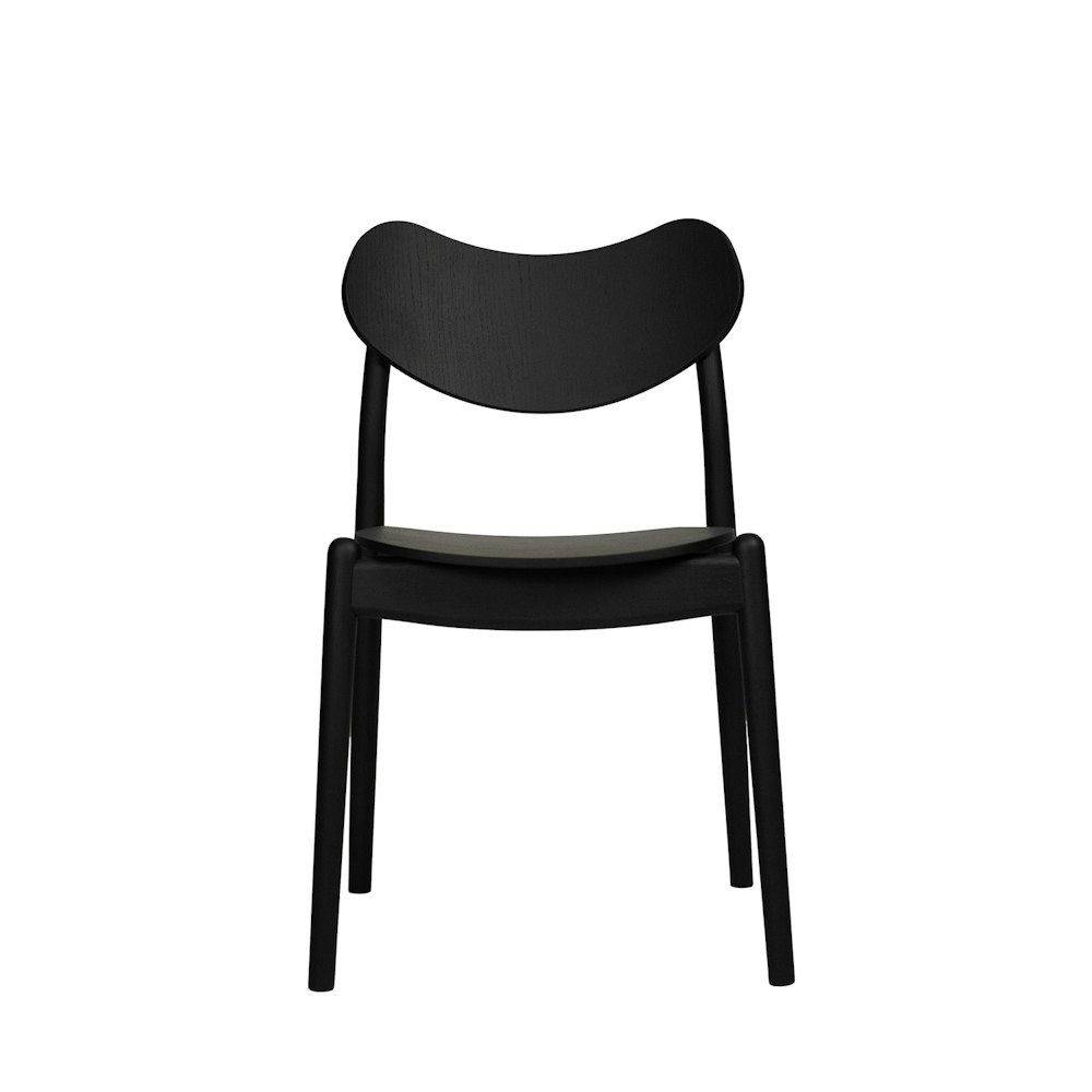 Ro Collection Hybrid Chair Unupholstered Sort Lak