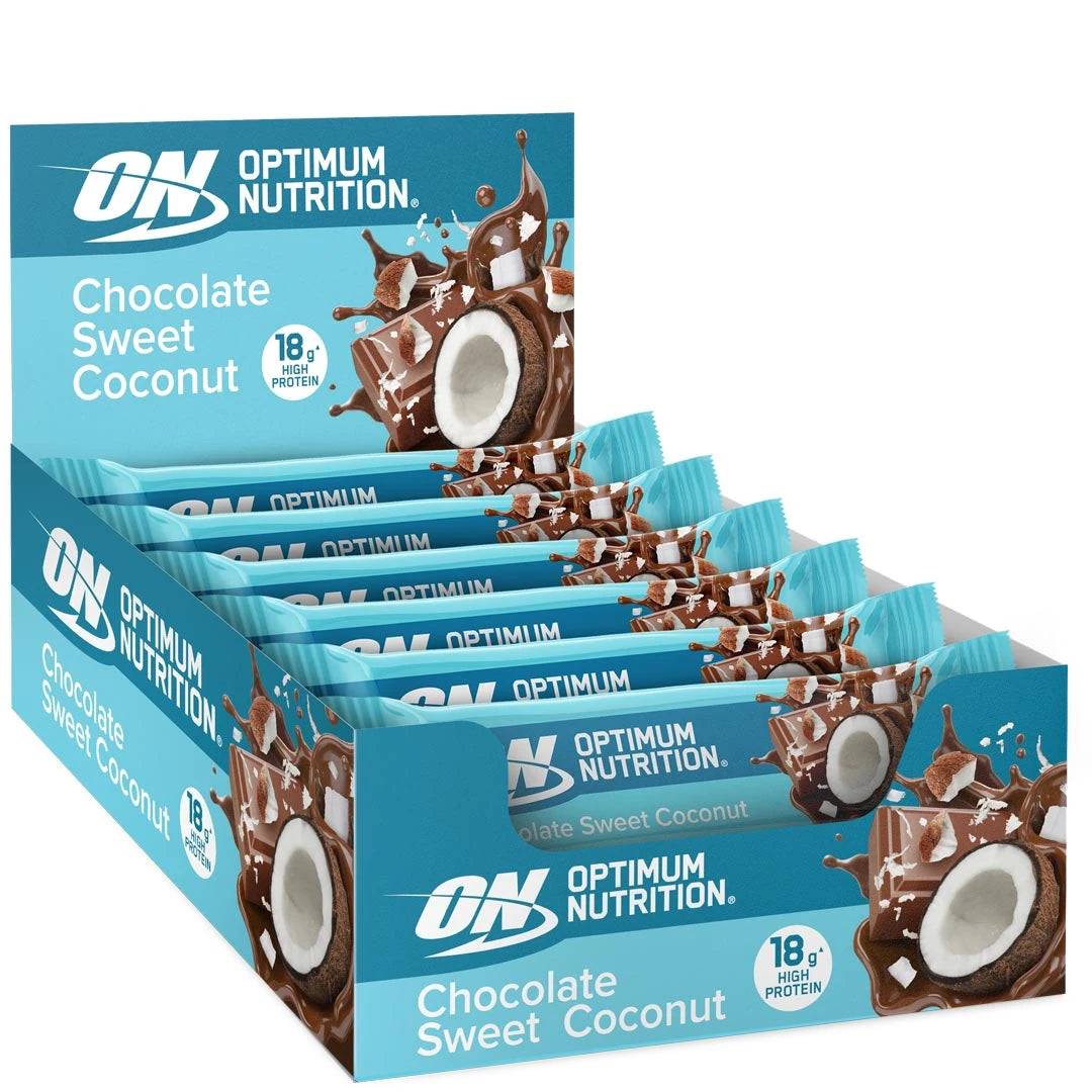 12 X Optimum Nutrition Chocolate Protein Bar 59 G Sweet Coconut
