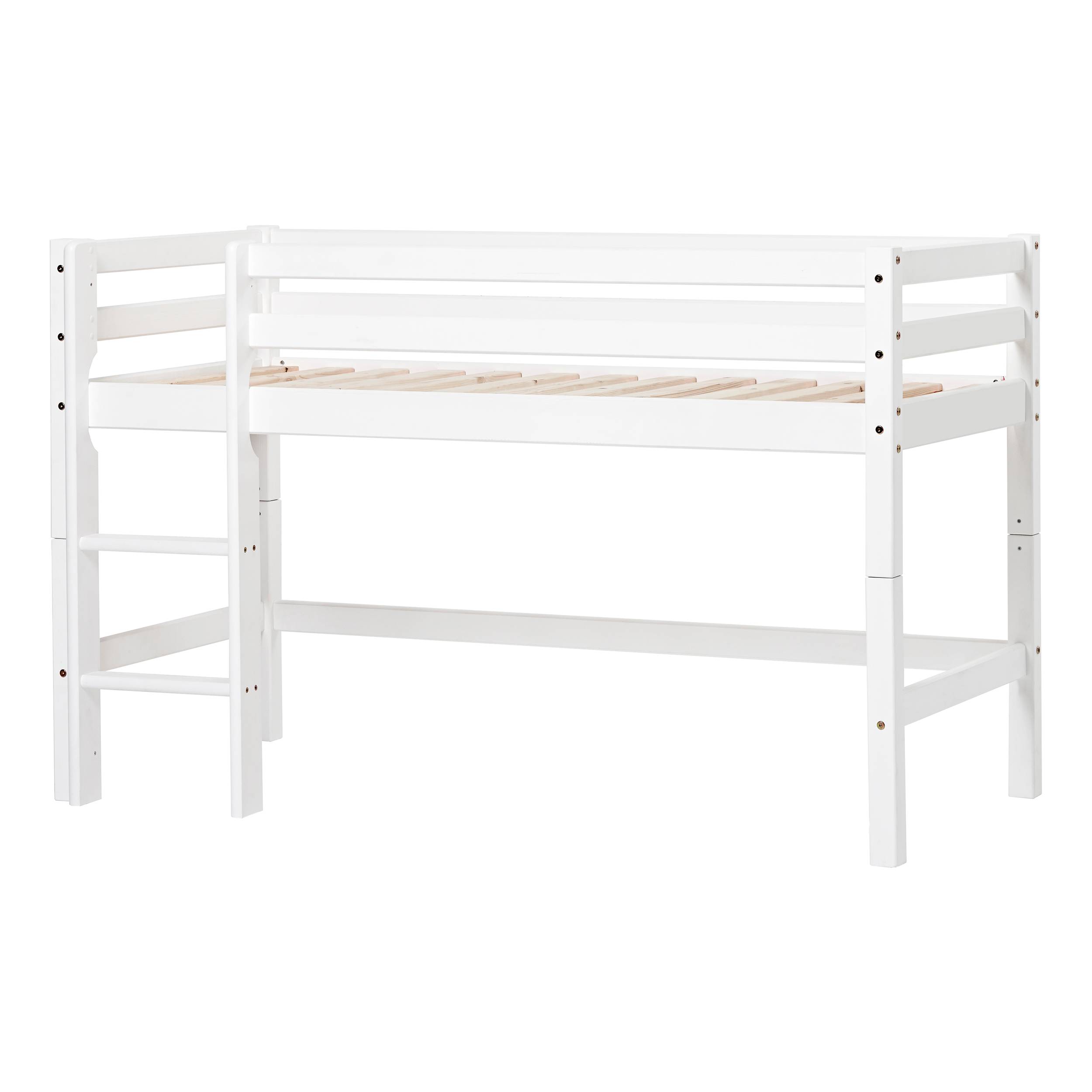 Hoppekids Basic Halvhøj Seng 70x160, Hvid