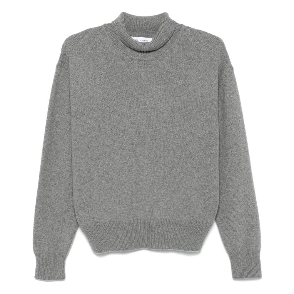 Samsøe Samsøe, Strik , Dame, Grå, XS, Uld, Gråmeleret rullekrave sweater
