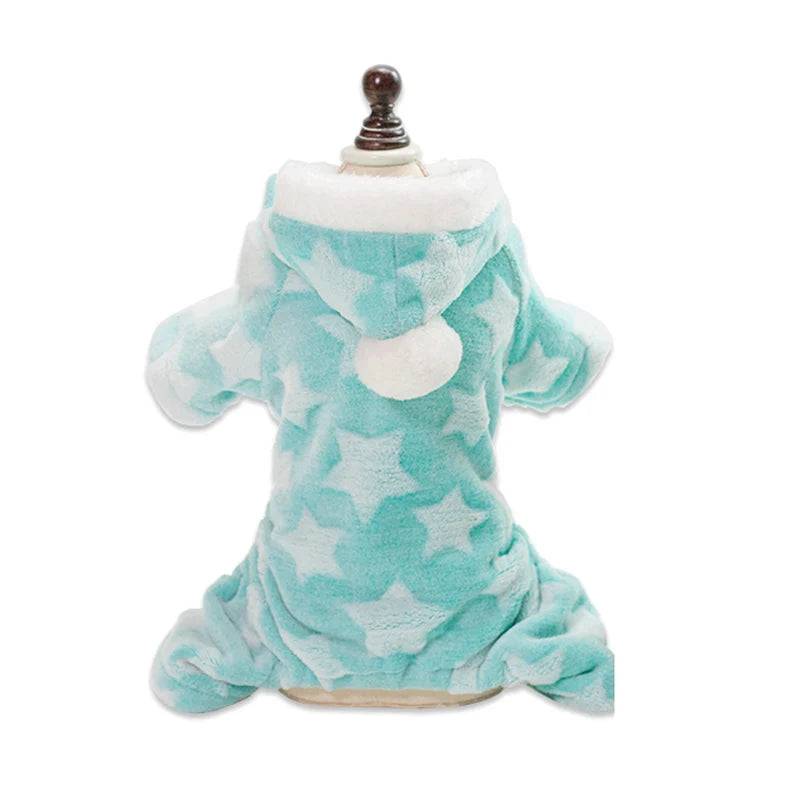Thickened Fleece Cat & Dog Jumpsuit - Green / XXL / SPC (XXL)