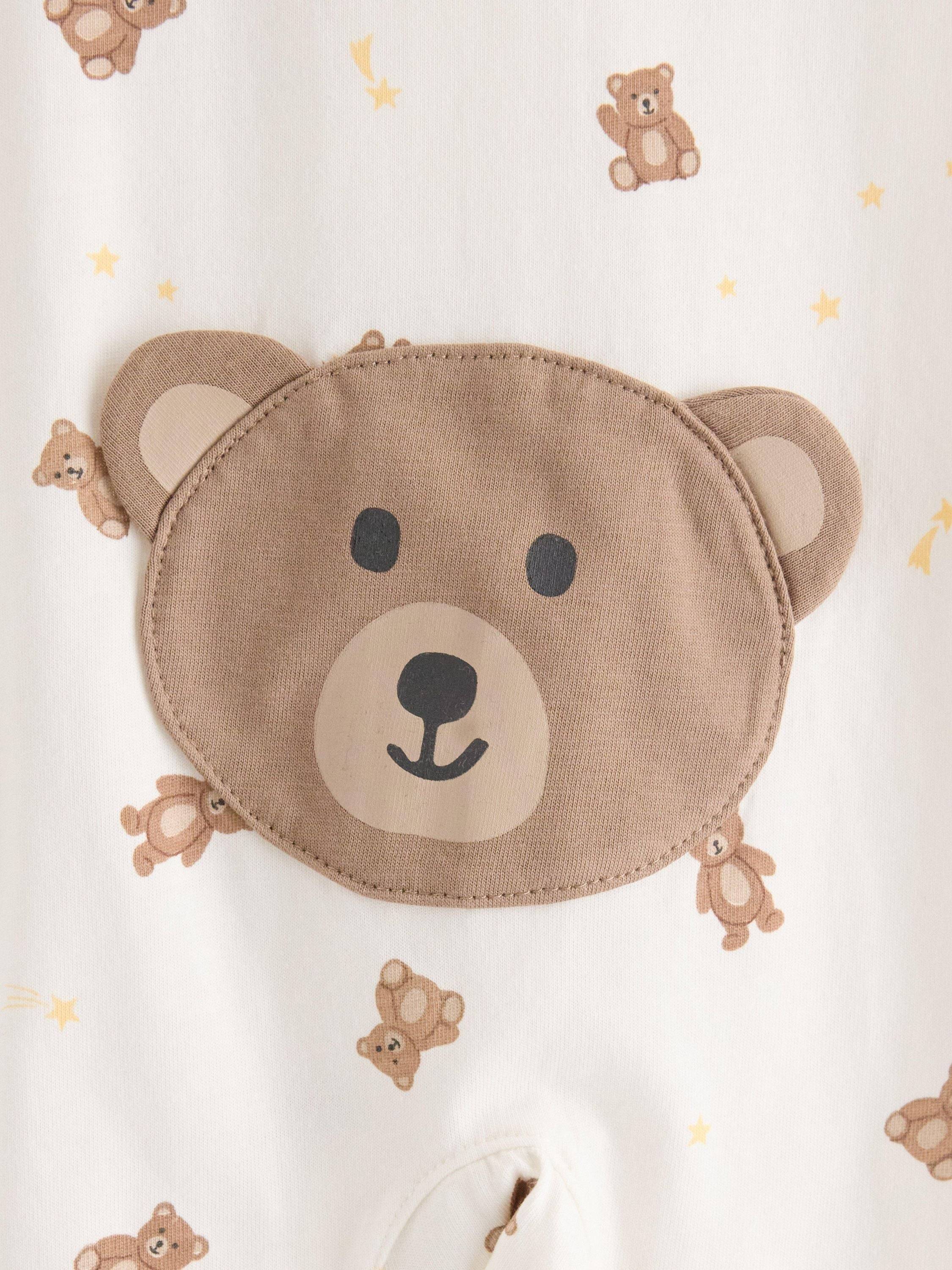 Lindex Pyjamas med Applikation Baktill Stl. 74 unisex - Sparkdräkter Från Magasin - White (74)