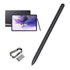 Ersatz-Eingabestift für Samsung Galaxy Tab S7 FE SM-T730, SM-T733, SM-T736B TJ-780,Galaxy Tab S7,Tab S7+ Plus,Tab S7 FE S Pen Ersatz Stift+ Spitzen/Federn, ohneBluetooth (Schwarz)