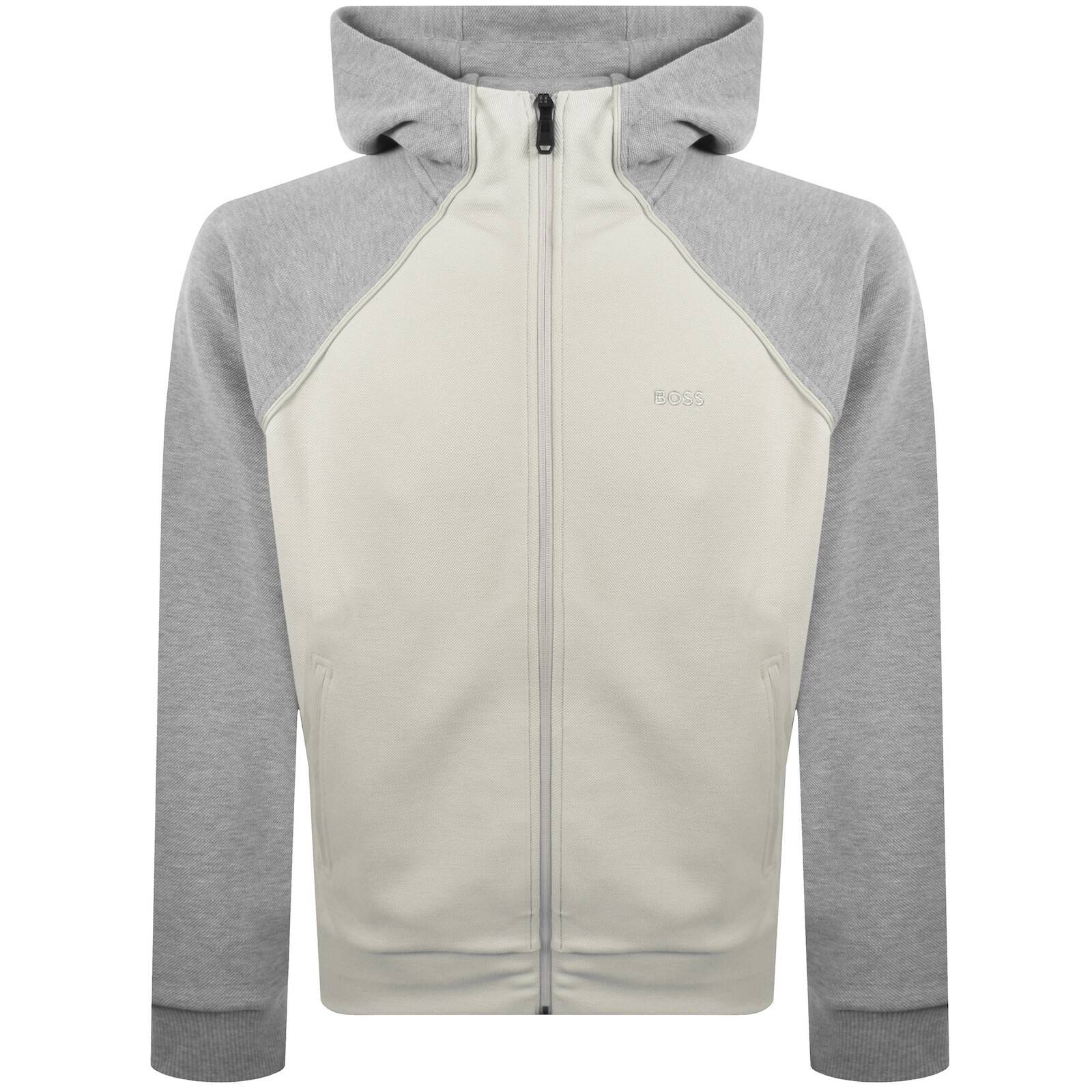 BOSS Saggy Full Zip Hoodie Light Beige