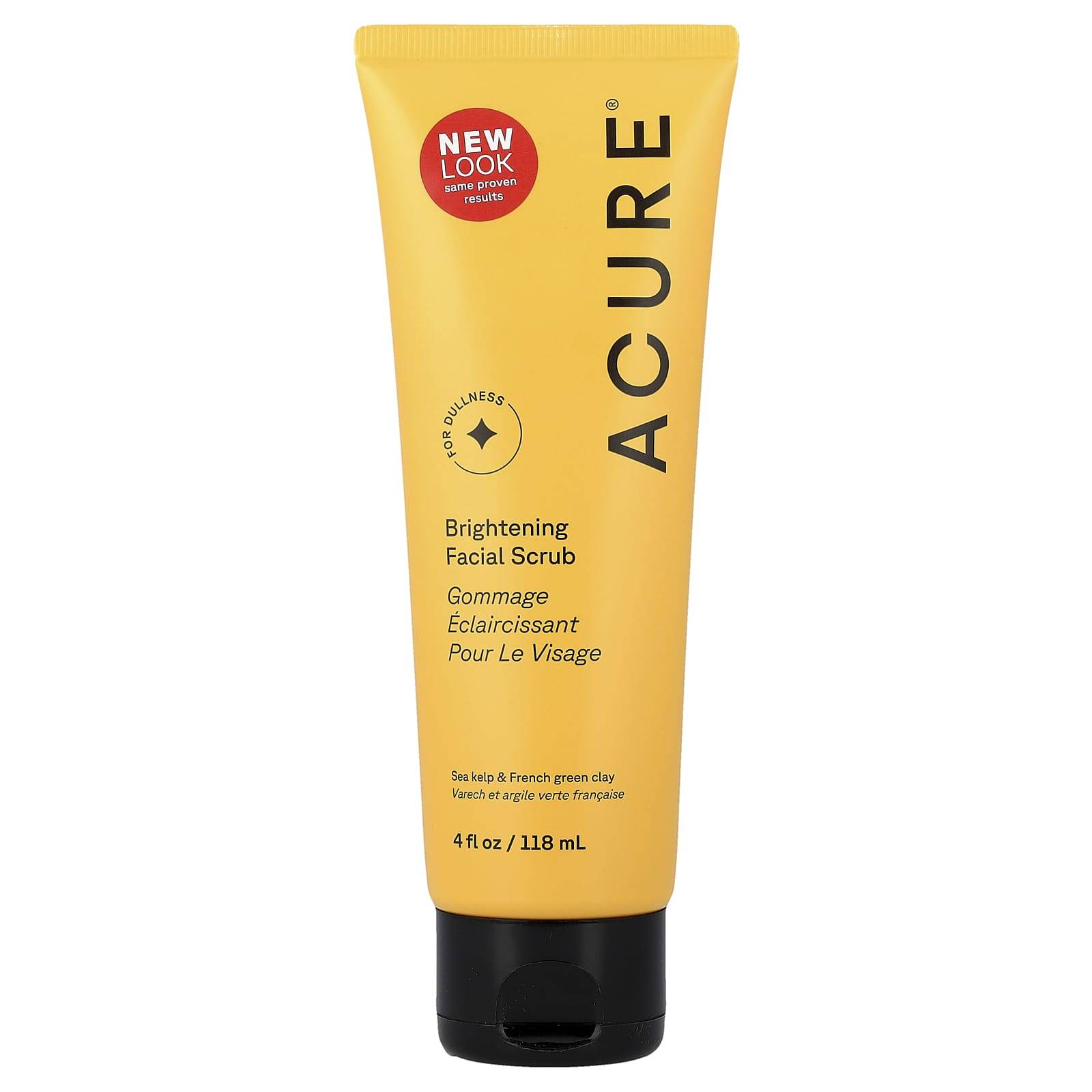 ACURE, Brightening Facial Scrub™, 118ml(4fl oz) yellow