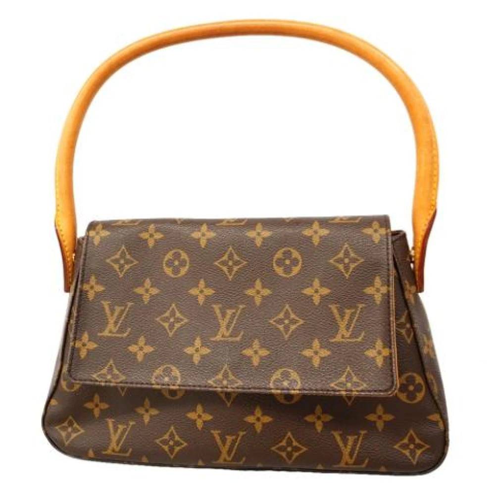 Louis Vuitton Vintage Pre-owned Mini Looping Skuldertaske - Vintage - Dame - Brun - ONE SIZE - Uld
