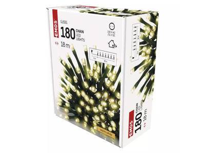 EMOS Lyskæde 180 LED 18M m/Timer - Varm Hvid