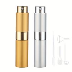 TEMU 6pcs/set 2 Portable Mini Perfume Atomizer With 4 Accessories, 8ml Travel Refillable Fragrance Spray Bottle, Includes Tubes, Funnel, Dropper, Spring Straw, Compact Dispenser For