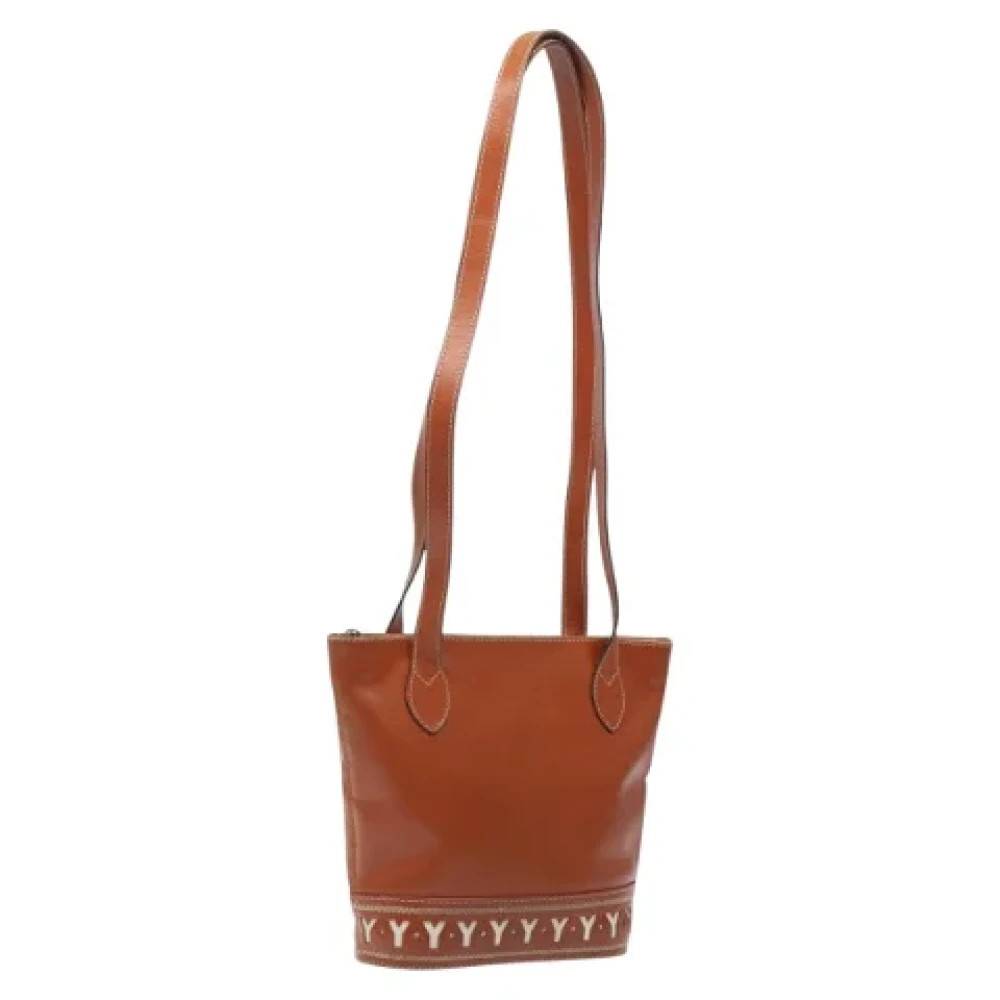Saint Laurent Vintage Pre-owned Laeder skuldertasker - Vintage - Dame - Brun - ONE SIZE - Uld
