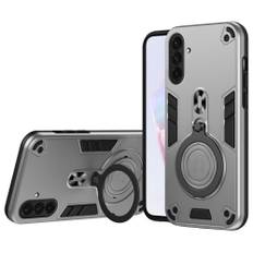 EIDERWOOD Samsung Galaxy A36 (5G) Hybrid Cover m. 360 Grader Roterbar Kickstand - MagSafe Kompatibel - Sølv