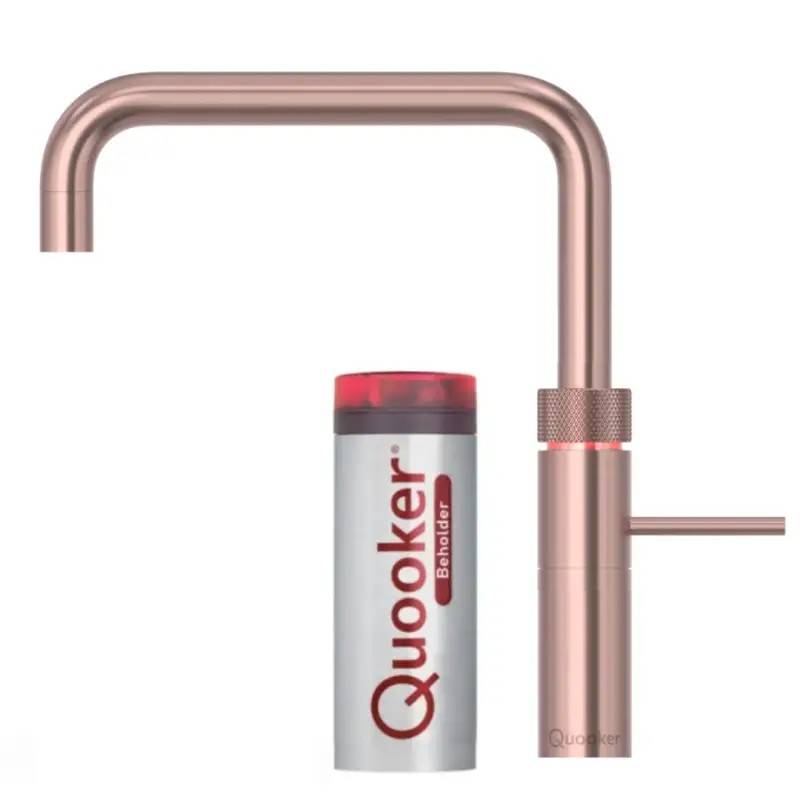 inkl. montering, Quooker Fusion Square Rose Kobber, inkl. Pro3 beholder