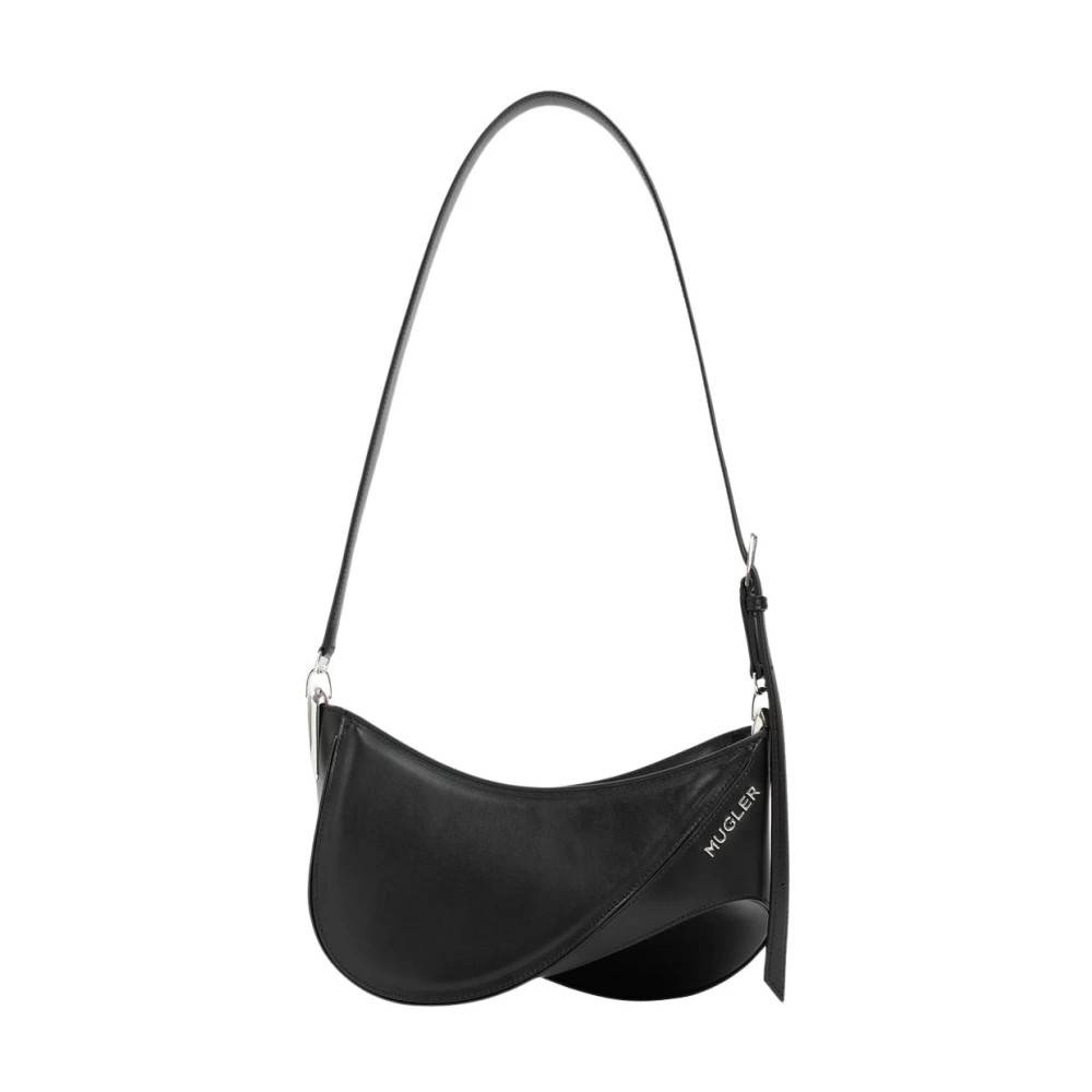 Mugler Spiral Curve 01 Skuldertaske - Tasker - Dame - Sort - ONE SIZE - Uld