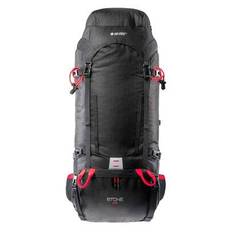 Unisex vuxen sten 65L vandringsryggsäck (svart/högriskröd) (En-Storlek)