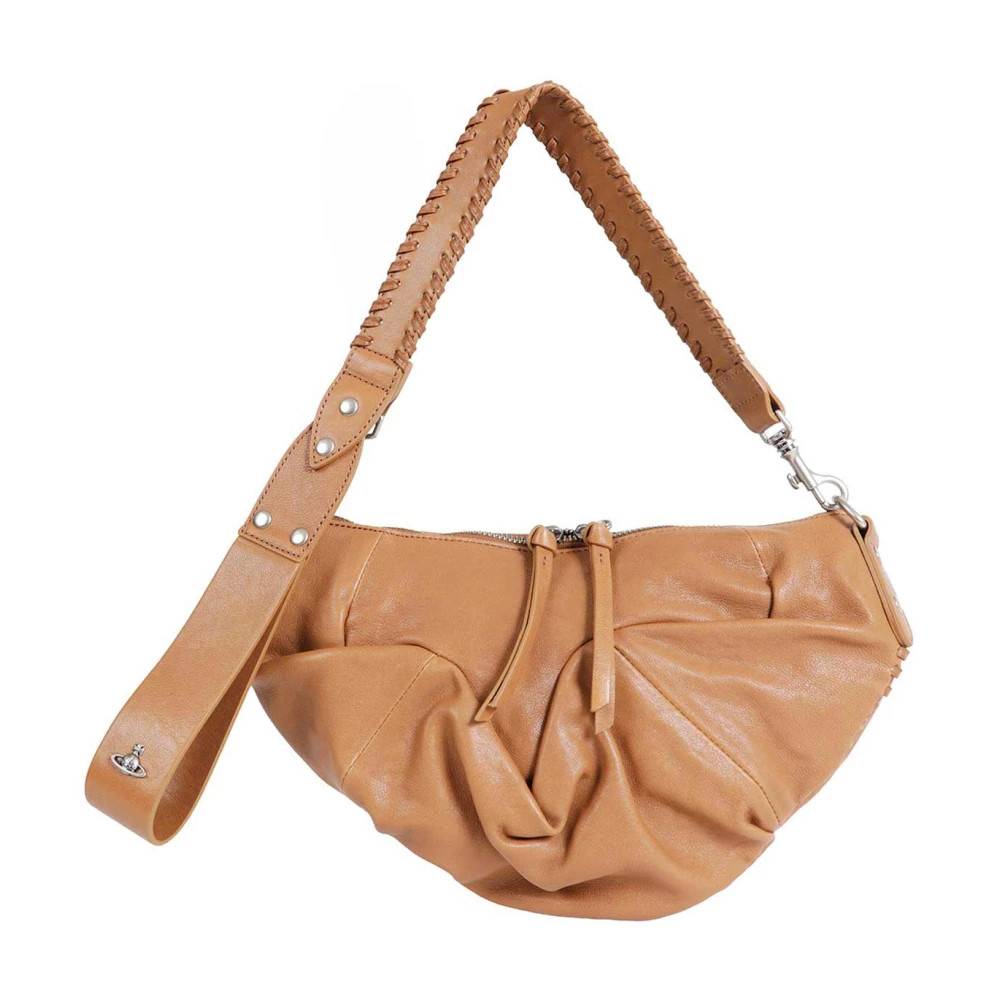 Vivienne Westwood Agnes Lille Skuldertaske - Tasker - Dame - Beige - ONE SIZE - Uld
