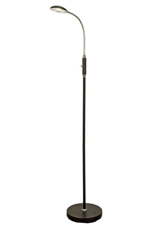 Aneta Lighting Hero golvläslampa svart-krom
