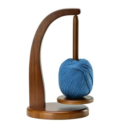 UMLIPOT Wollabwickler, Wollhaspel Rotierender Magnetischer Wollknäuelhalter,Yarn Winder Garnrollenhalter wollabwickler Holz Wollhalter wollwickler für Häkel- und Strickzubehör-Geschenke (Retro-Farbe)