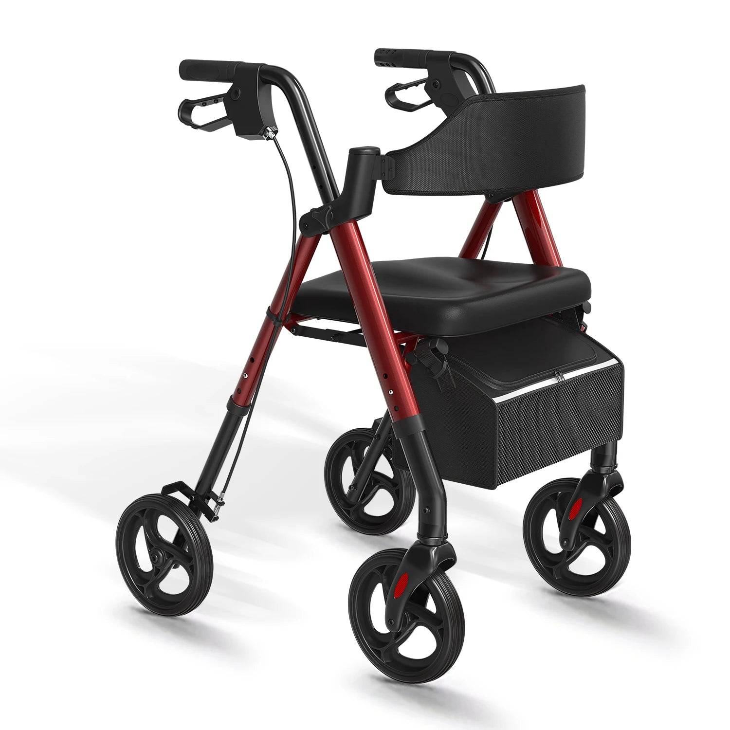 Rollator för dig med nedsatt balans och rörlighet - Röd