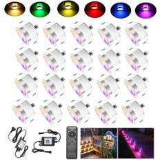 SUBOSI 20 WIFI RGB Utomhus infällbar spotlight dimbar 0,6 W fungerar med Alexa, Google Home, DC12V Ø31 mm IP67 komplett belysningssats för vägar