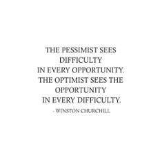 Winston Churchill - The pessimist sees - plakat