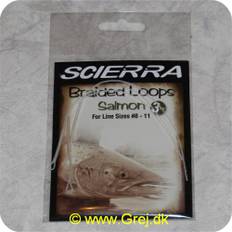 Scierra Braided Loops Salmon AFTM 8-11- Inderholder 3 stk