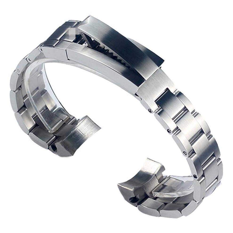 Klockarmband för Rolex Herr GMT Submariner Band 20mm 21mm Silver Stålspänne Finjustering Kompatibel Ersättning gray