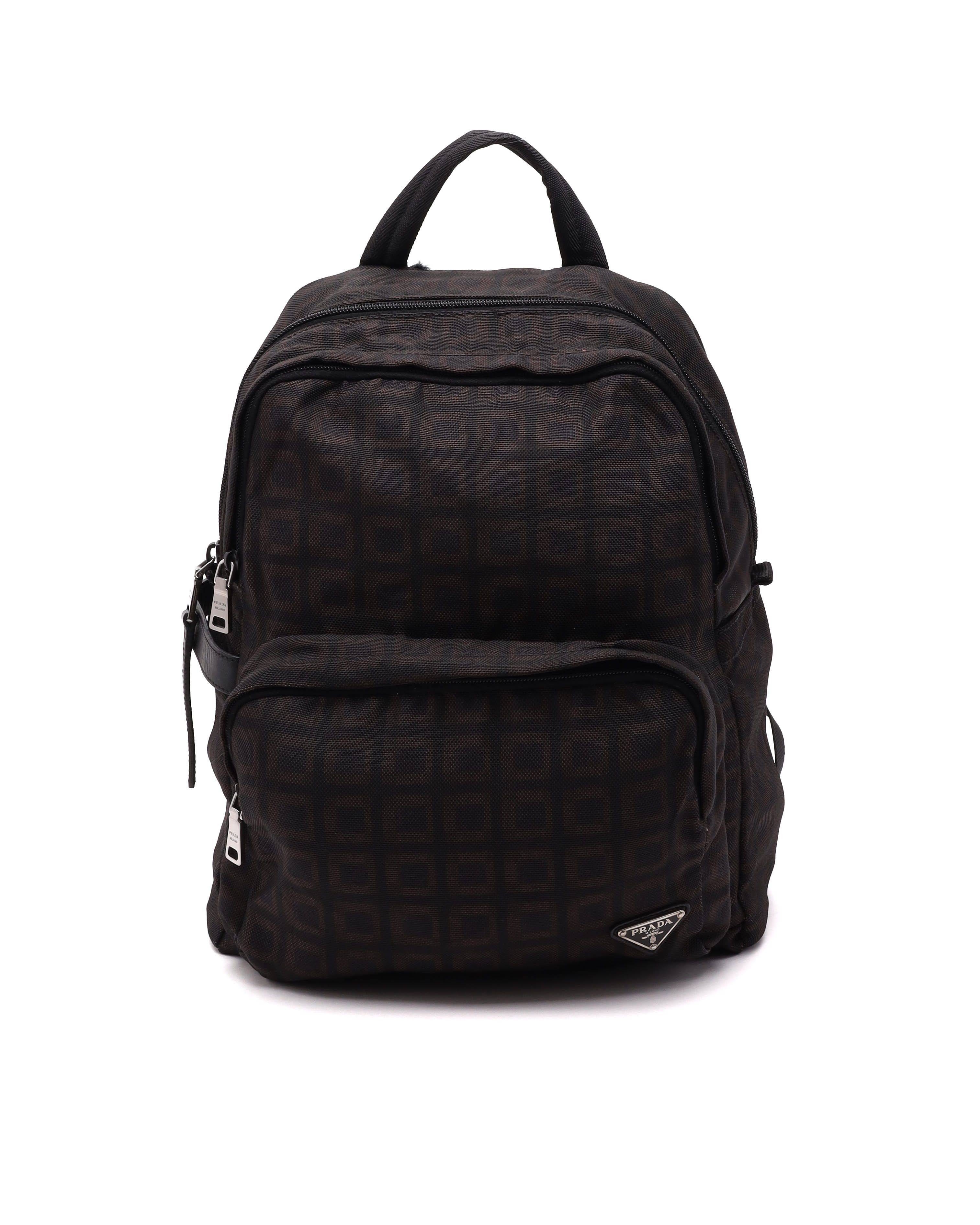 Prada Tessuto Backpack - Brown (One Size)