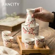 Fancity underglasyr färg japansk keramik sake vin set konsument och kommersiell vin varmare vin vin kanna dispenser vätska - 2