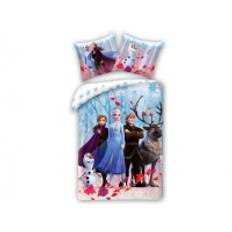 Disney Frost Sengetøj med Elsa, Anna, Kristoffer, Olaf & Sven
