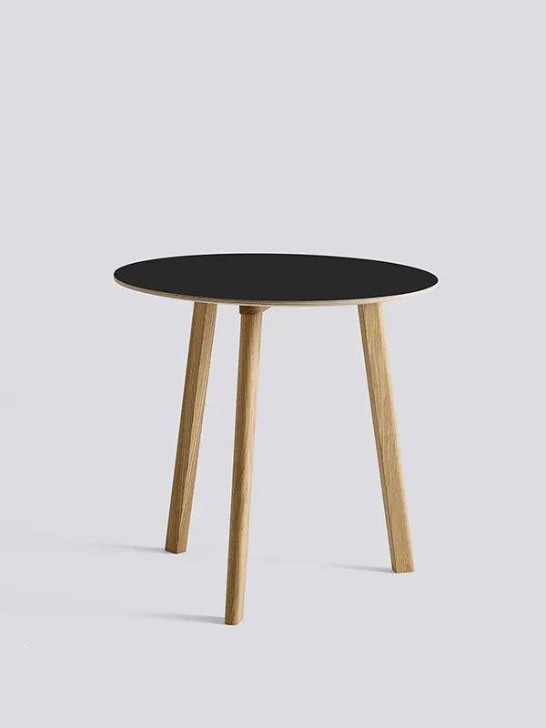 CPH Deux 220 Bord fra Hay Ø 75 x H73 cm / Ink black laminat / Matlakeret eg - Jacobsen Plus