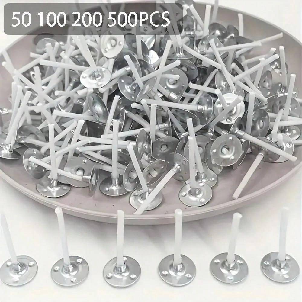 50/100/200/500pcs Smokeless Candle wick Woven Core Tool for Aromatherapy Candle Production Soy Wax Candle Making Kit Accessories