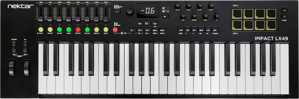 Nektar Impact LX49mk3 – MIDI keyboard, 49 keys, pads, faders & encoders