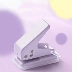 1pc Mini Cute Paper Puncher, Single Hole Handheld Punching Machine For Student And Office Use