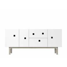 Zweed Peep M2 Media Bench / White Oak - TV-bænke og mediebænke Mdf Angel White - PEEPM2AW-WO
