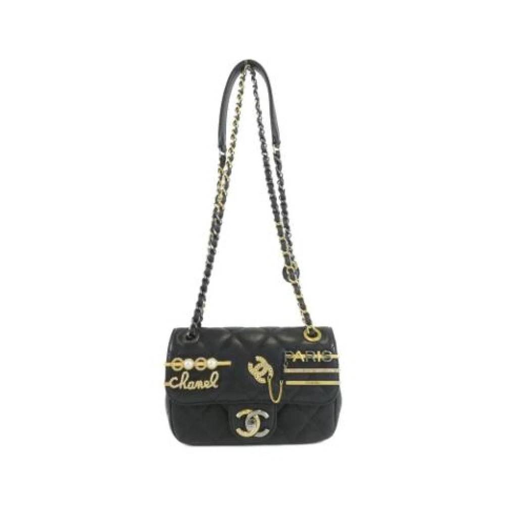 Chanel Vintage Pre-owned Skuldertaske - Vintage - Dame - Sort - ONE SIZE - Uld