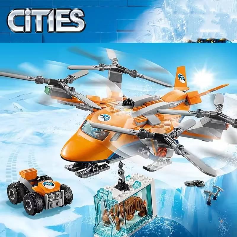 Third Party MOC Compatible Sets City Series Building Blocks 60193 Arctic Air Transport Plane Model Assembly Toys