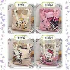 Sanrio Handväska Hello Kitty Kurumi Söt Cartoon Printing Axelväska Sommar Dam Strandväska Resevaror Strandreseväskor Stor kapacitet Förvaringsväskor T - Multifärgad (väska 1,väska 4,väska 3,väska 2)